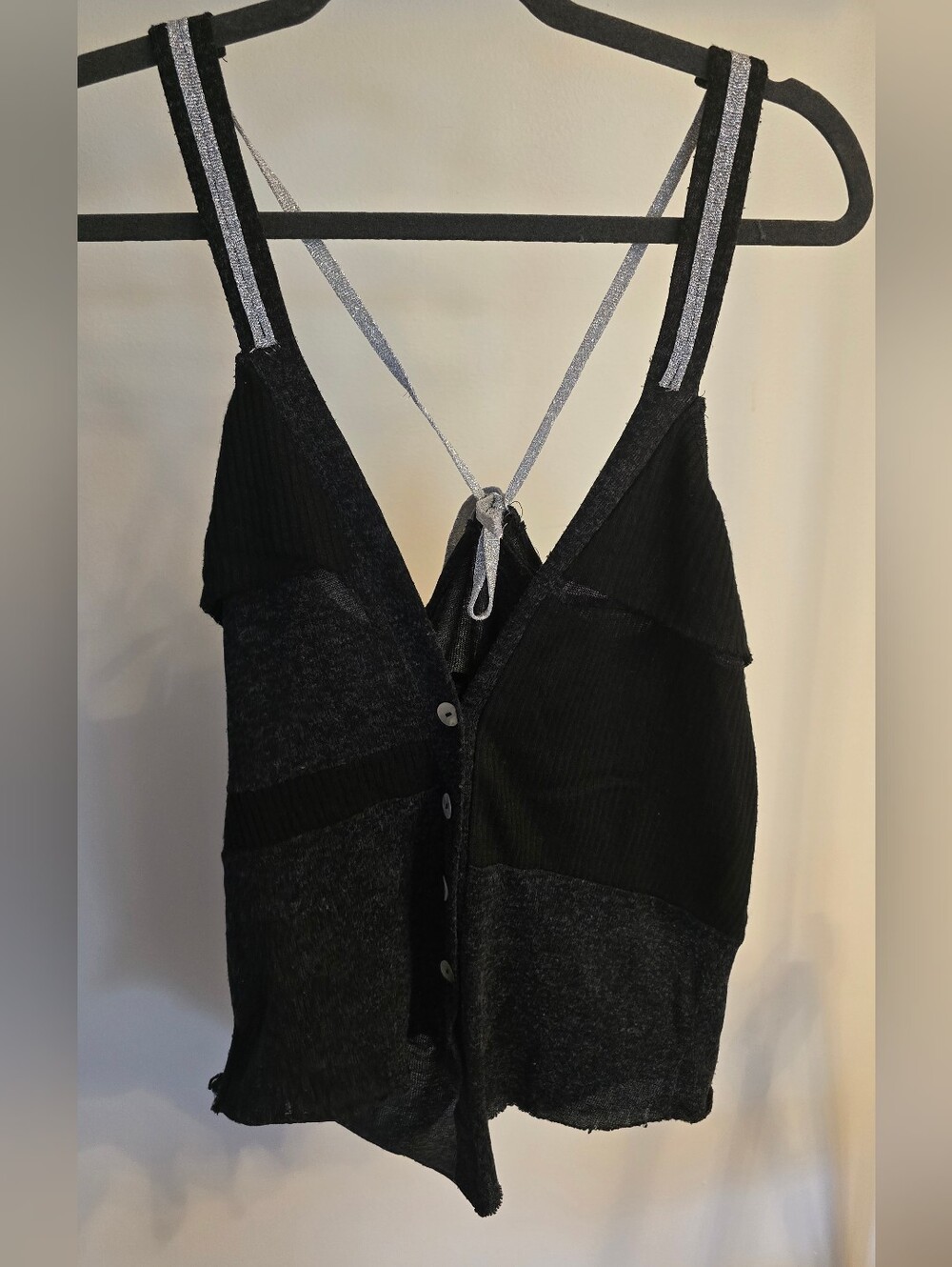 Buckle Daytrip Button Down V-Neck Asymmetrical Raw Hem Tank Top Vest Size S